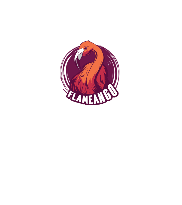 Flamingo model alb pe tricou