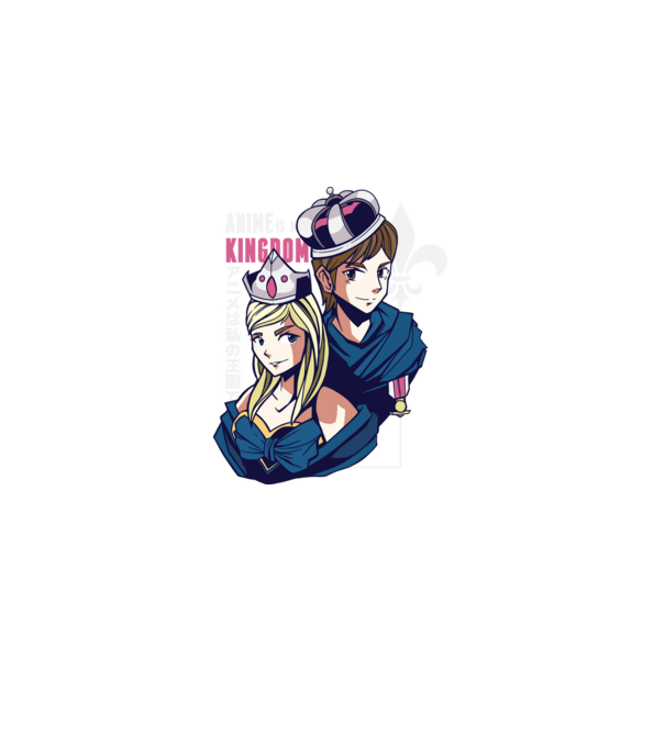 Anime este Regatul meu model albastru deschis pe tricou