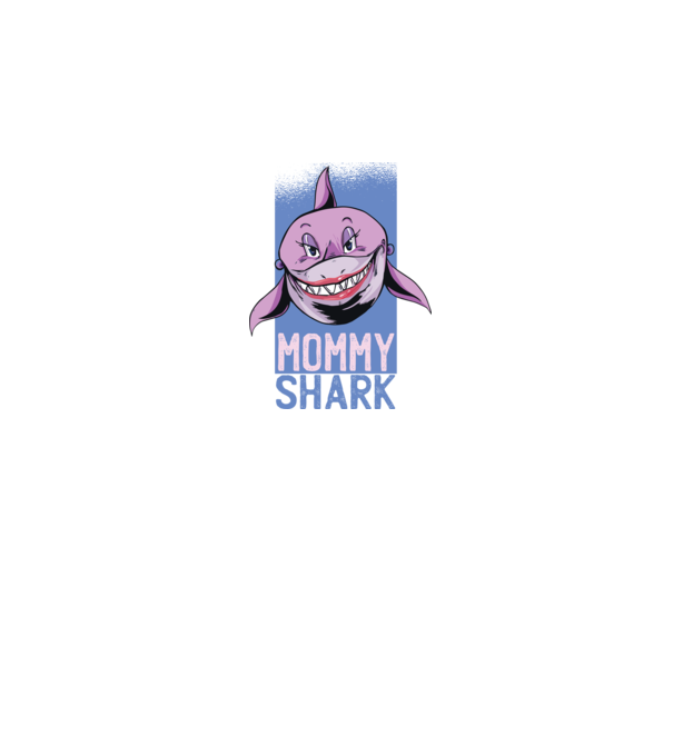 Mommy Shark tricou pentru mama model negru pe tricou