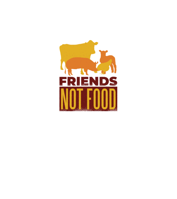 Friends not Food Vegán model gri pe tricou