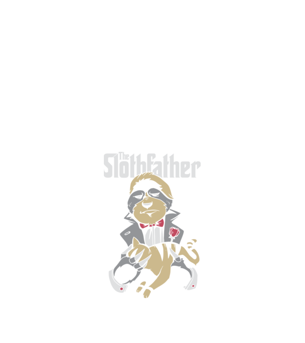 Slothfather - Naș Leneș model negru pe tricou