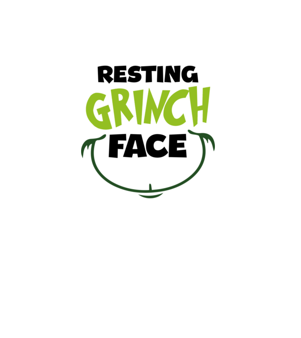Resting Grinch face model alb pe tricou