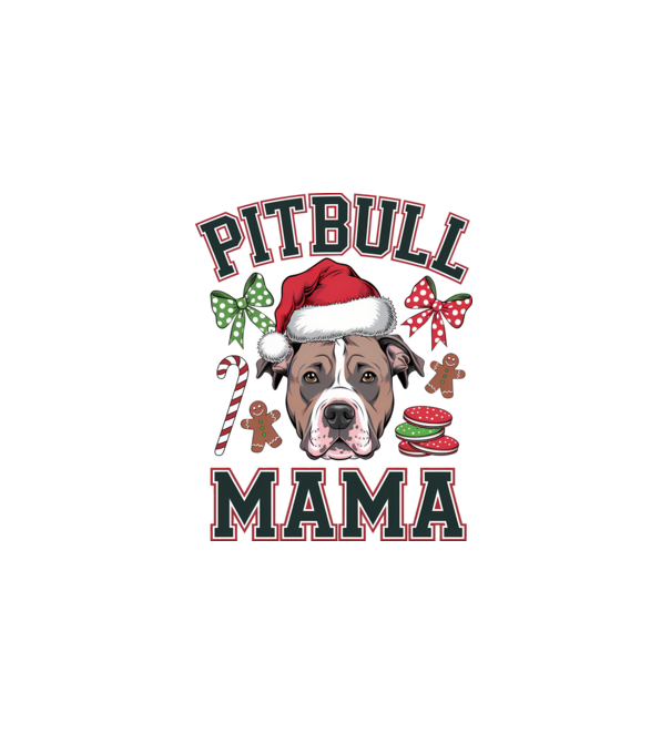 Pitbull Mama model alb pe tricou