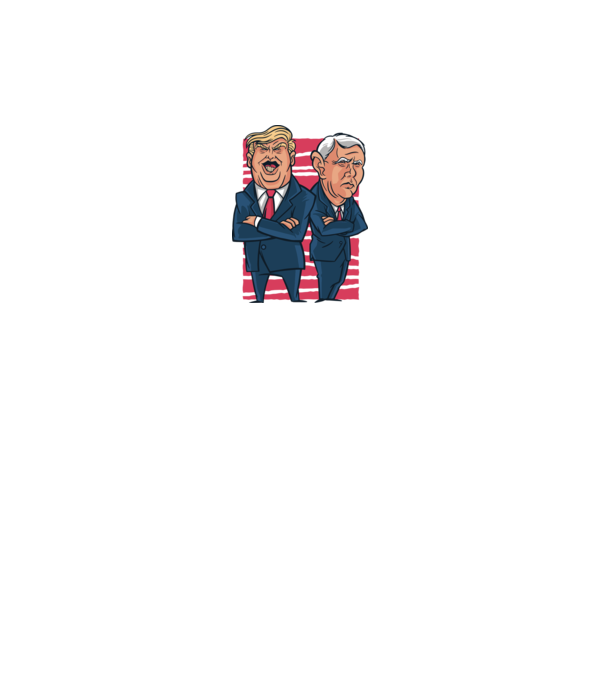 Trump Pence USA model alb pe tricou