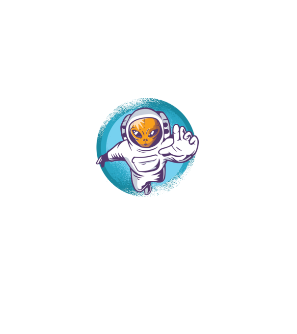 Alien Astronaut model negru pe tricou