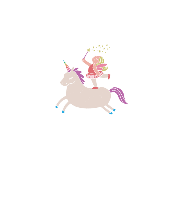 Zână Unicorn model negru pe tricou