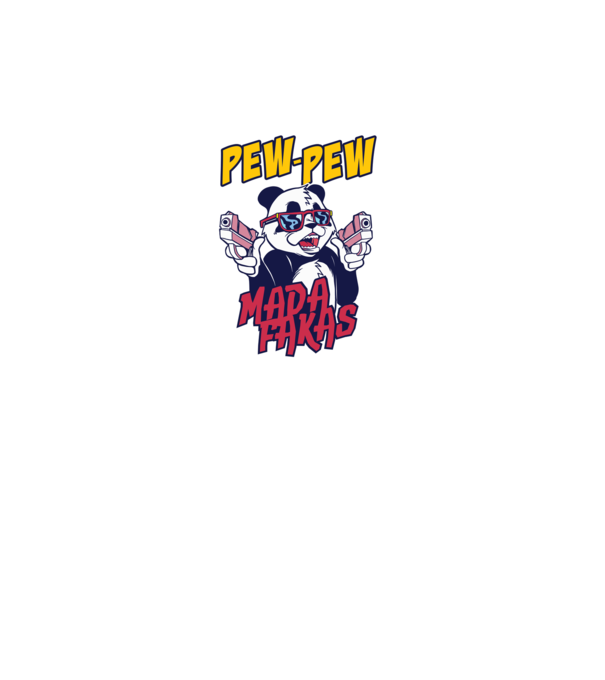 Pew Pew Pew Madafakas Panda model turcoaz pe tricou