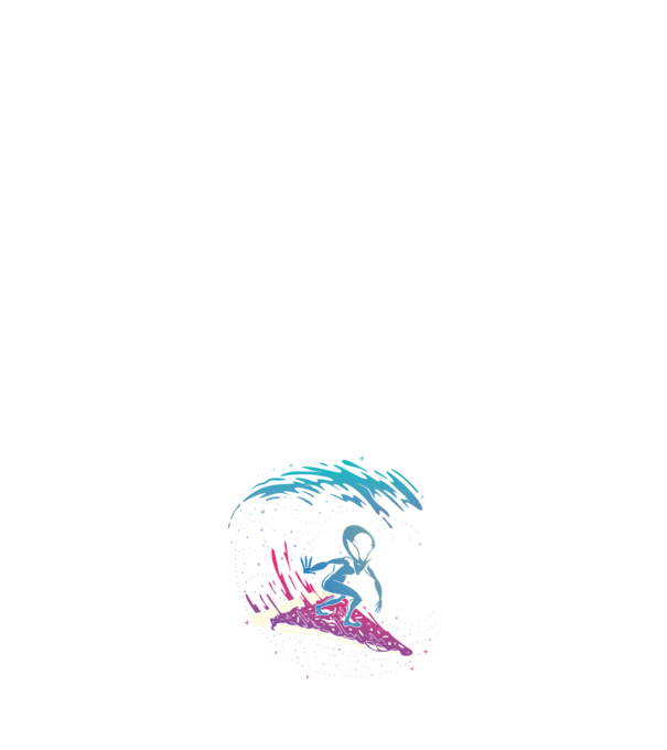 Alien Pizza Surf tricou amuzant model negru pe tricou
