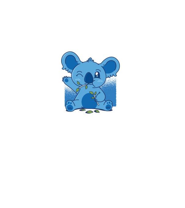 Koala drăguț model alb pe tricou