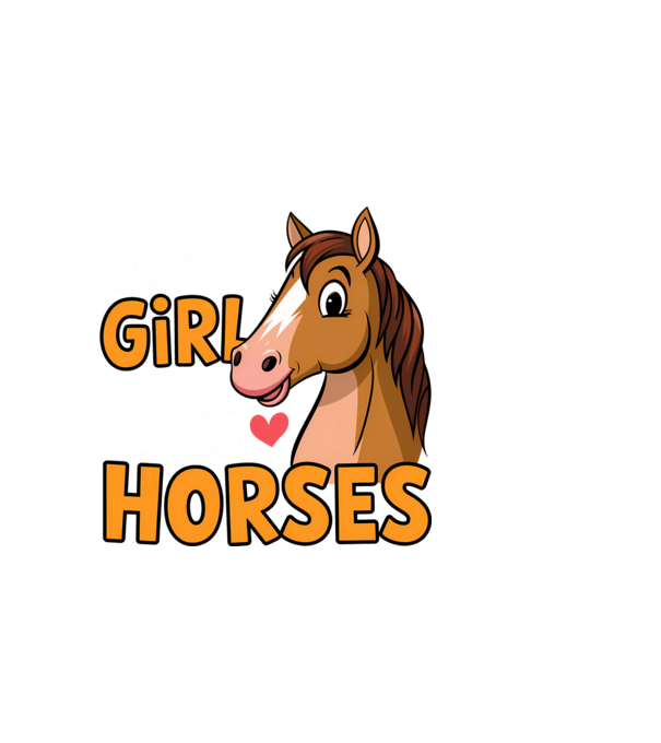 Just a girl who loves horses Negru model negru pe tricou