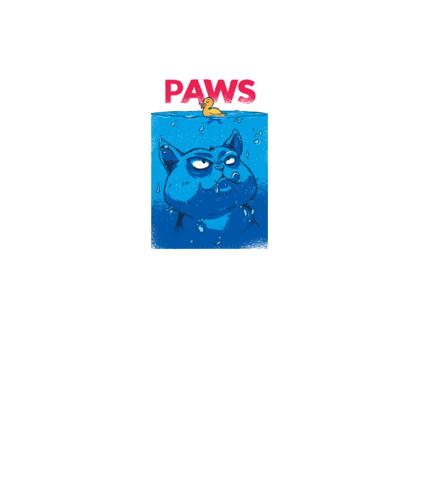 Paws Pisică la atac model negru pe tricou