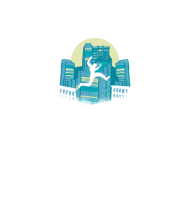 Parkour model negru pe tricou