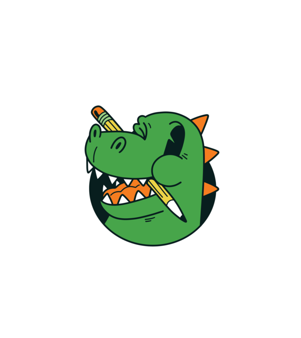 Elev Dinozaur drăguț model alb pe tricou