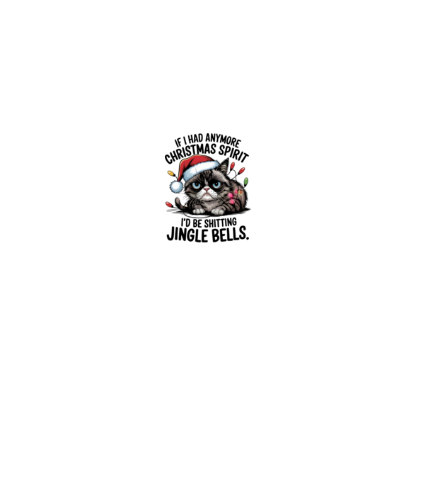 Christmas Spirit Grumpy Cat Alb model alb pe tricou