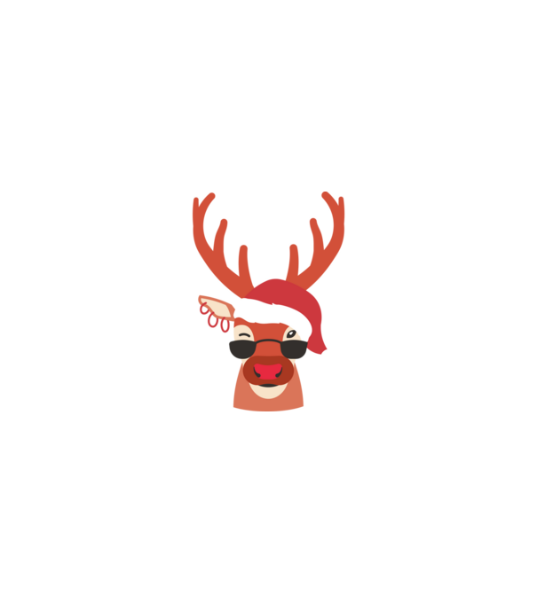 Cool Reindeer Rudolph model nisipiu pe tricou