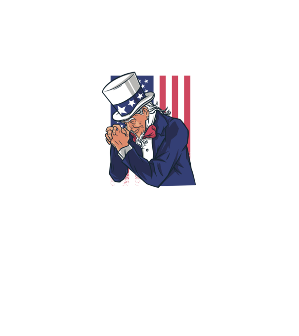 Uncle Sam se roagă model albastru regal pe tricou