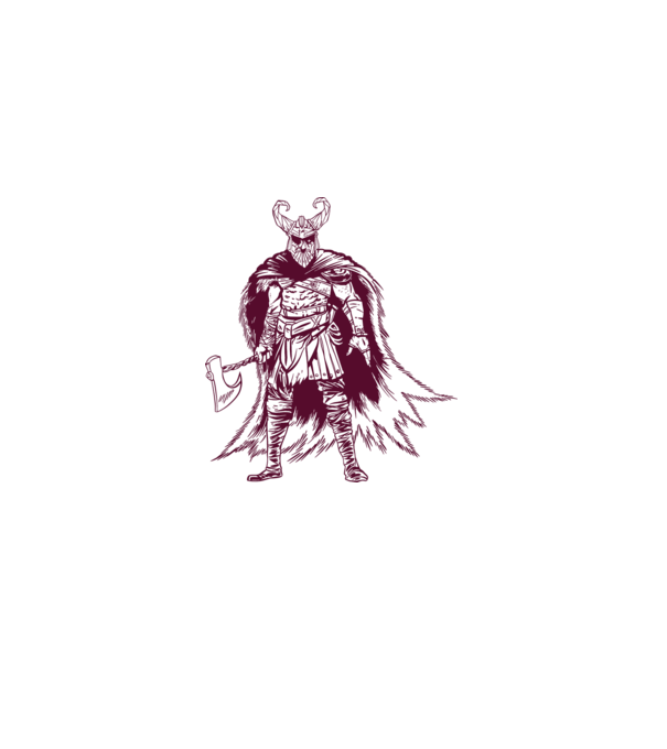 Războinic Odin Viking model alb pe tricou
