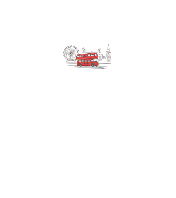 London Bus model alb pe tricou