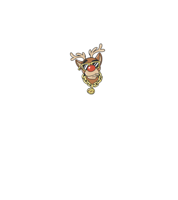 Gangster Reindeer model gri pe tricou