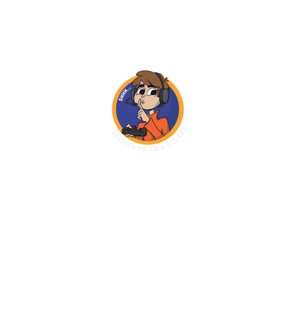 Gamer Frate mai mare model negru pe tricou