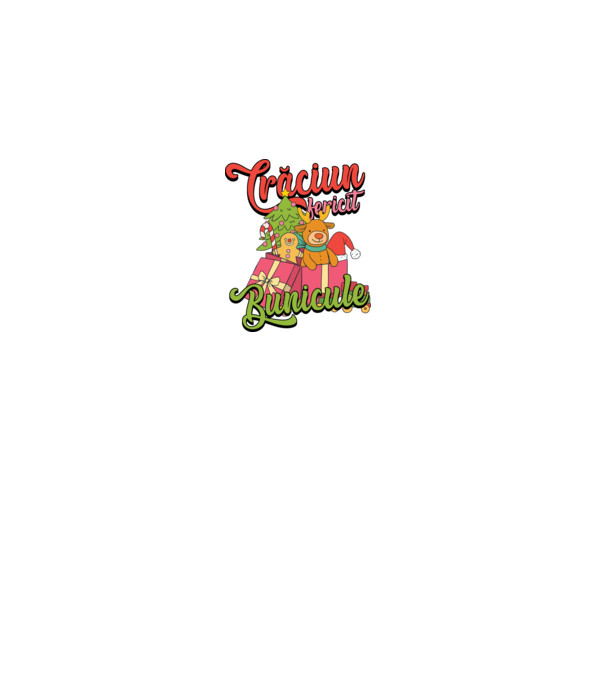 CRĂCIUN FERICIT BUNICULE model gri pe tricou