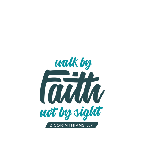 Walk by faith - Religie model alb pe tricou