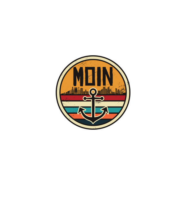 Ancoră Moin model negru pe tricou