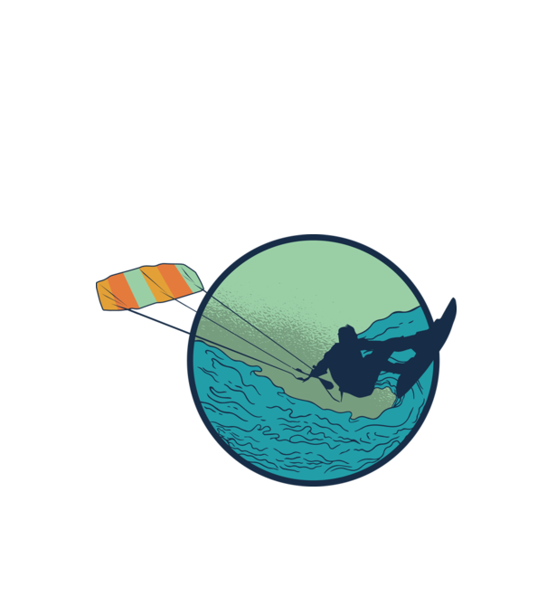 Tricou Kitesurf model turcoaz pe tricou