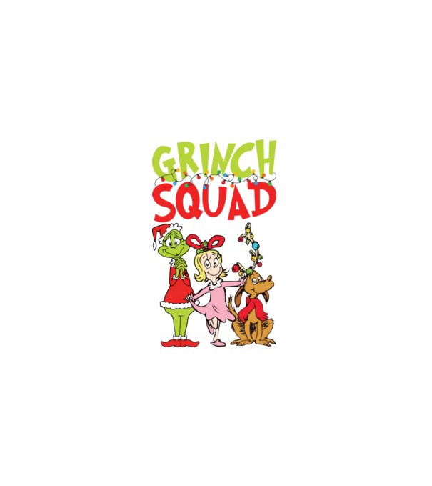 Grinch Squad model negru pe tricou