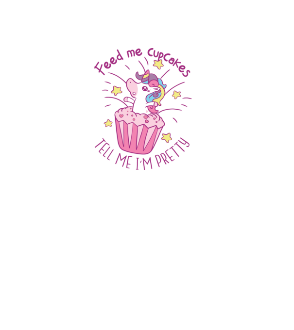 Unicorn Muffin model roz deschis pe tricou