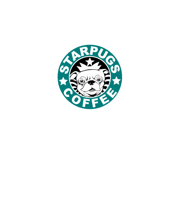 Starpugs Coffee model negru pe tricou