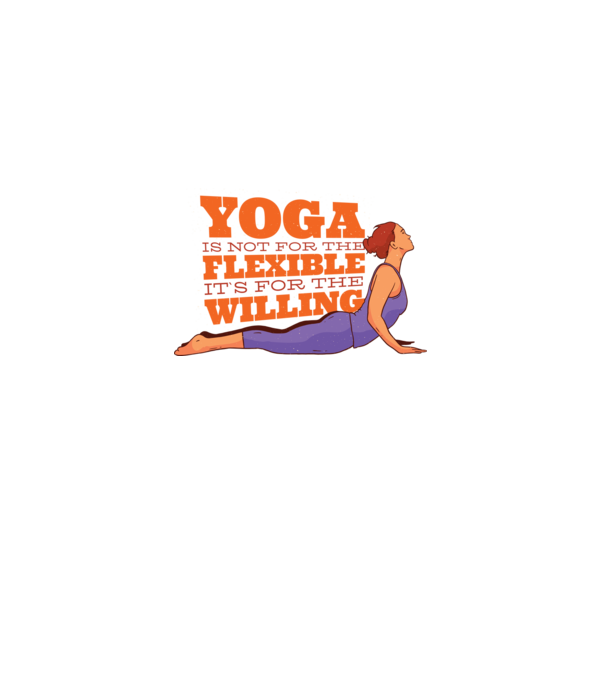 yoga perseverență model alb pe tricou