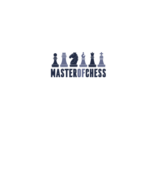 Master of Chess model alb pe tricou
