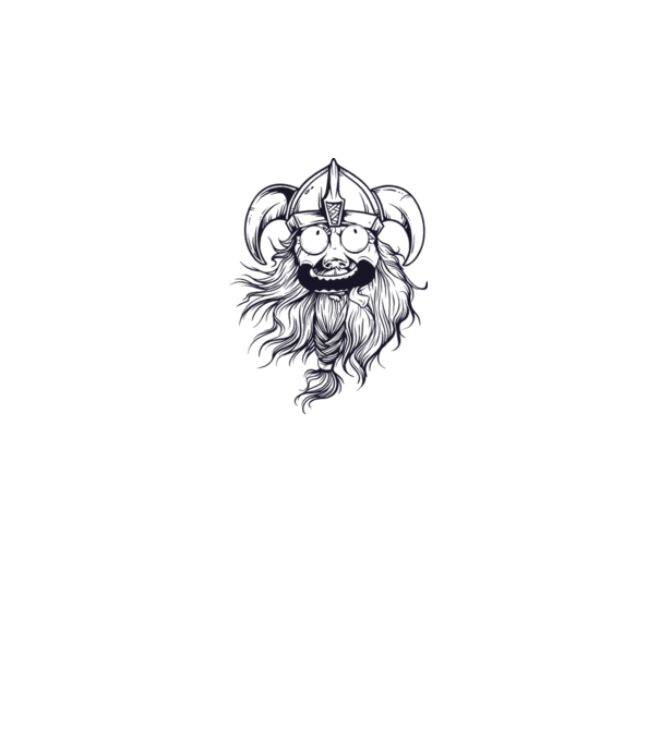 Viking model alb pe tricou