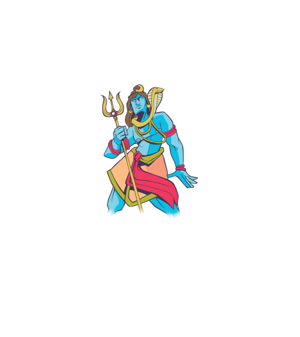 Shiva model negru pe tricou