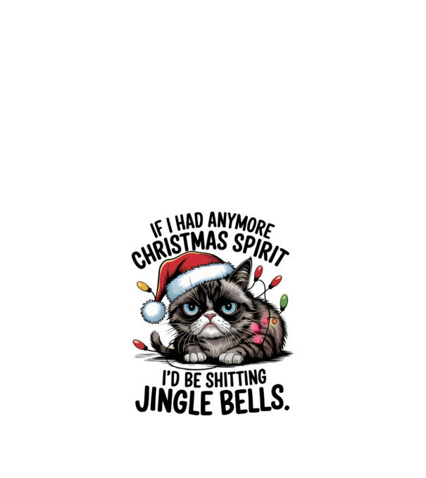 Christmas Spirit Grumpy Cat Alb model alb pe tricou