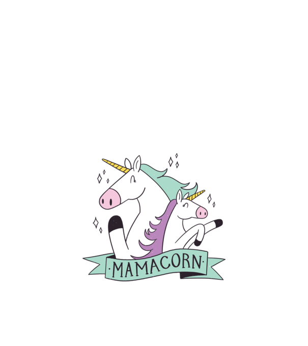 Mamacorn model nisipiu pe tricou