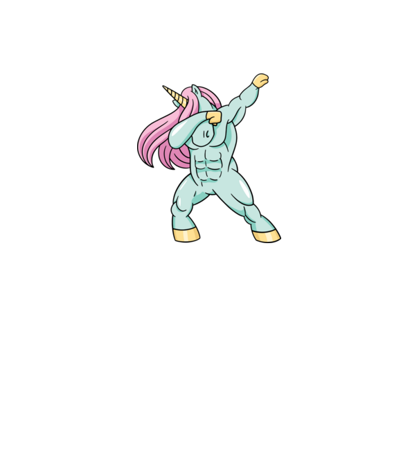 Unicorn Body Building DAB model gri pe tricou