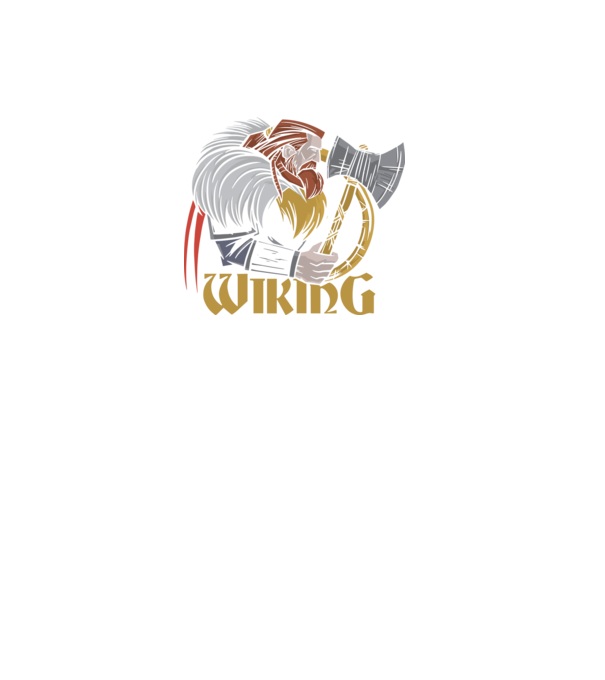 Viking model negru pe tricou
