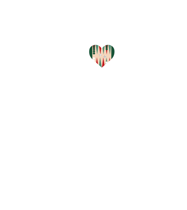 Love Backgammon model negru pe tricou