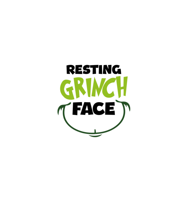 Resting Grinch face model alb pe tricou