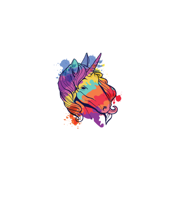 Curcubeu colorat Unicorn tricou model roz deschis pe tricou