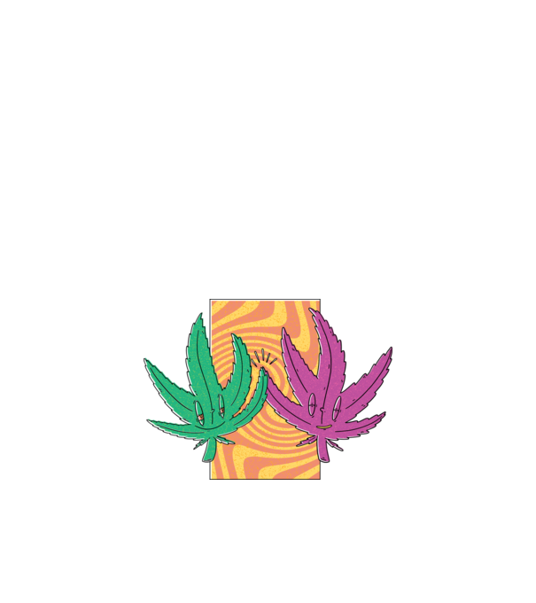 Frunze marijuana salut model albastru închis pe tricou
