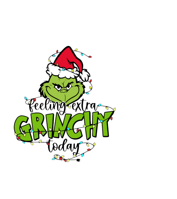 Feeling extra Grinchy today model albastru deschis pe tricou