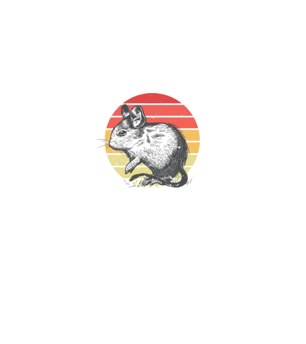 Retro Degu model negru pe tricou