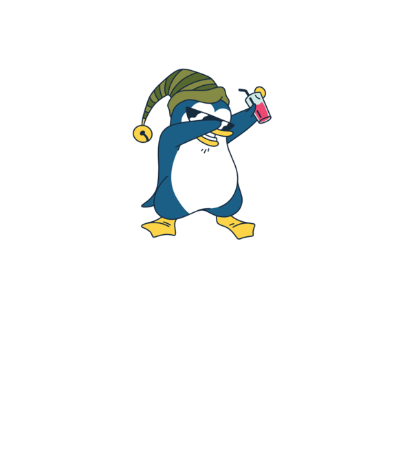 Pinguin DAB model negru pe tricou