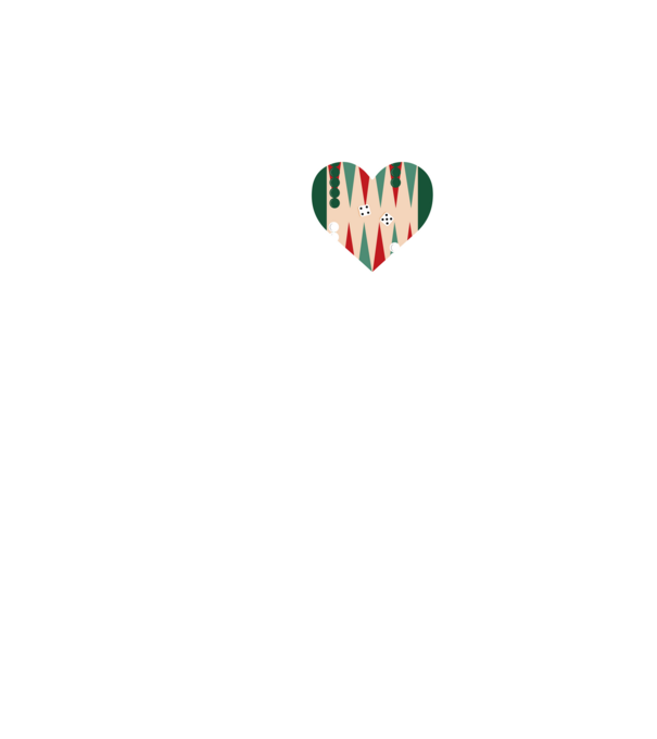 Love Backgammon model negru pe tricou