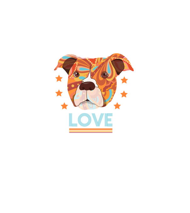Dragoste Pitbull model negru pe tricou