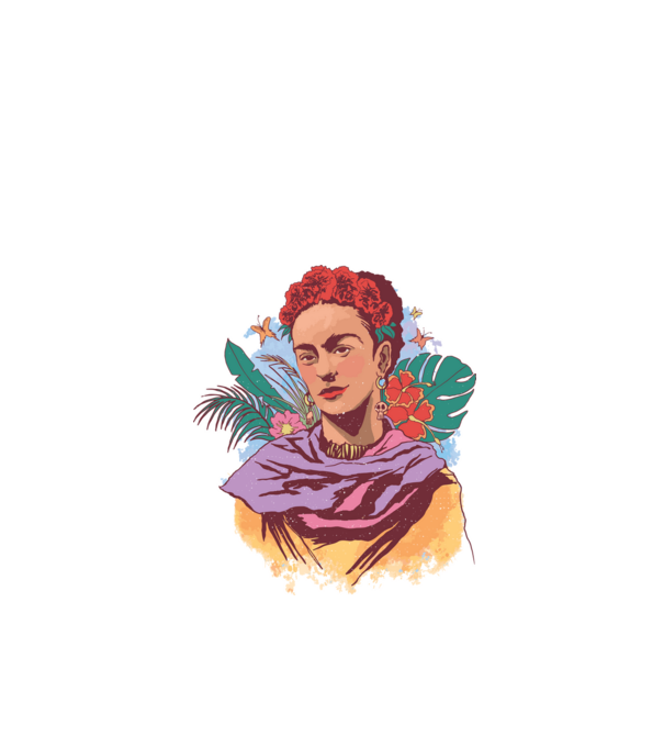 Portret Frida Kahlo model alb pe tricou
