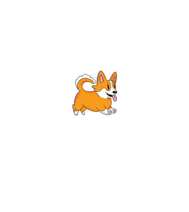 Tată de Corgi model negru pe tricou